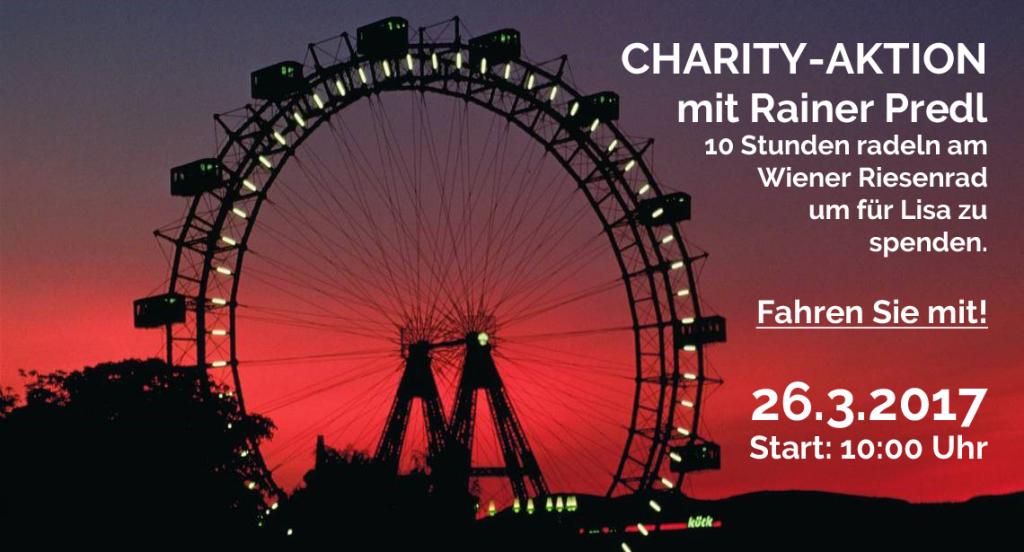 Charity-Aktion Rainer Predl am Wiener Riesenrad