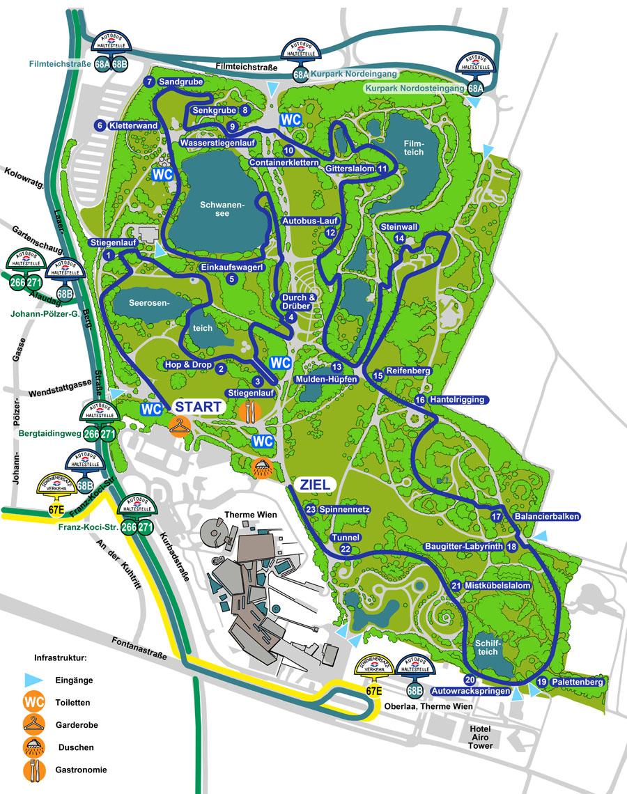Wienathlon 2016 Streckenplan