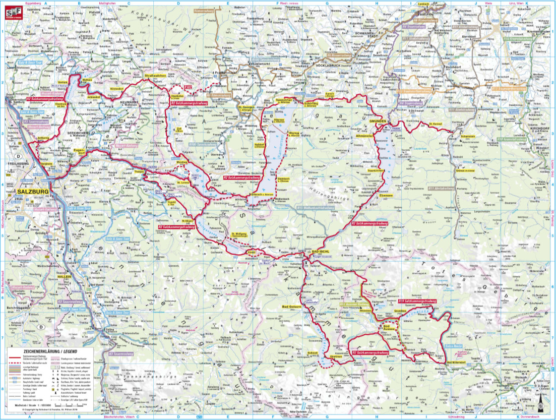 Salzkammergutradweg Route