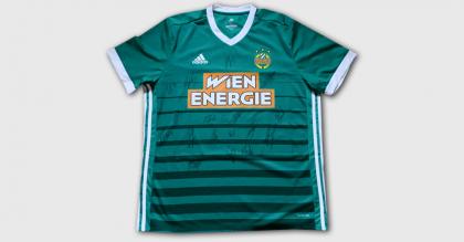 Für SK Rapid Wien-Fans: Aktuelles Trikot mit allen Teamsignaturen