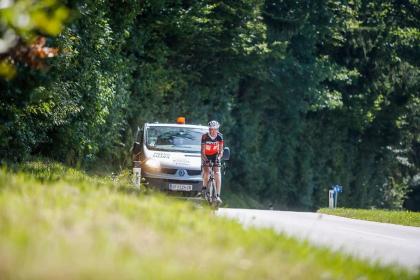 Rainer Predl beim Race Around Austria kurz nach dem Start