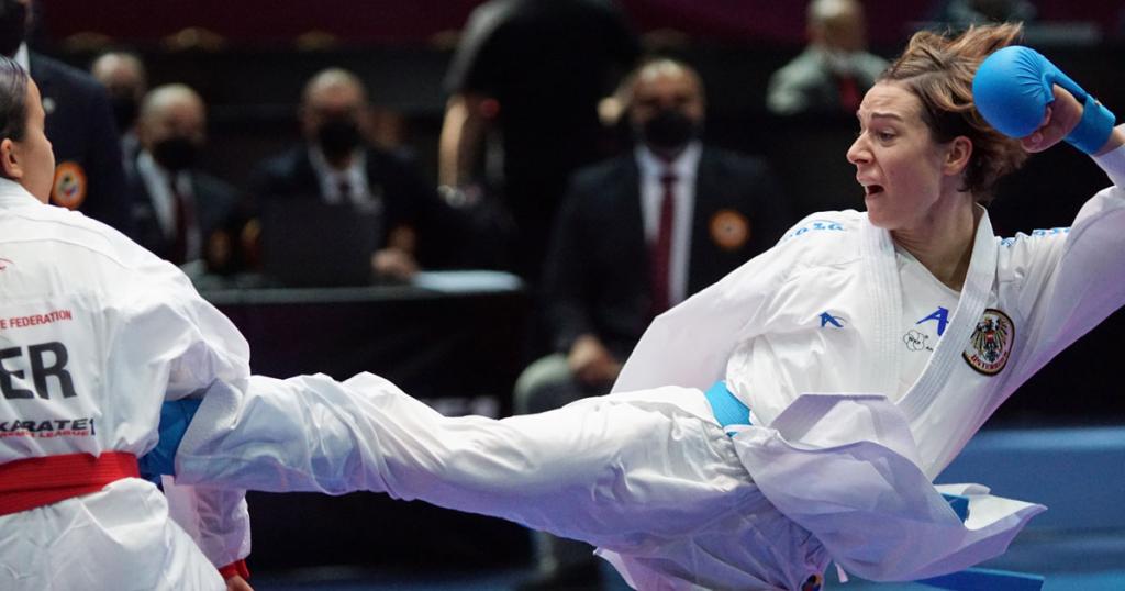 2022 Karate 1 Premier League Fujairah Bettina Plank gestoppt