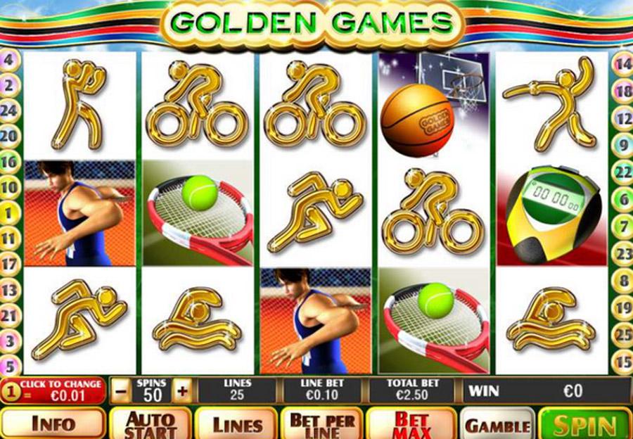 Bildschirmfoto des Spielautomaten Golden Games