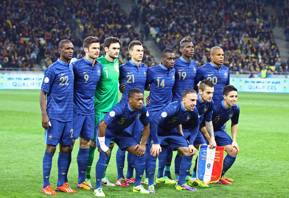 Erfolge von Frankreich im Fußball Die französische Nationalmannschaft posiert für Fotografen