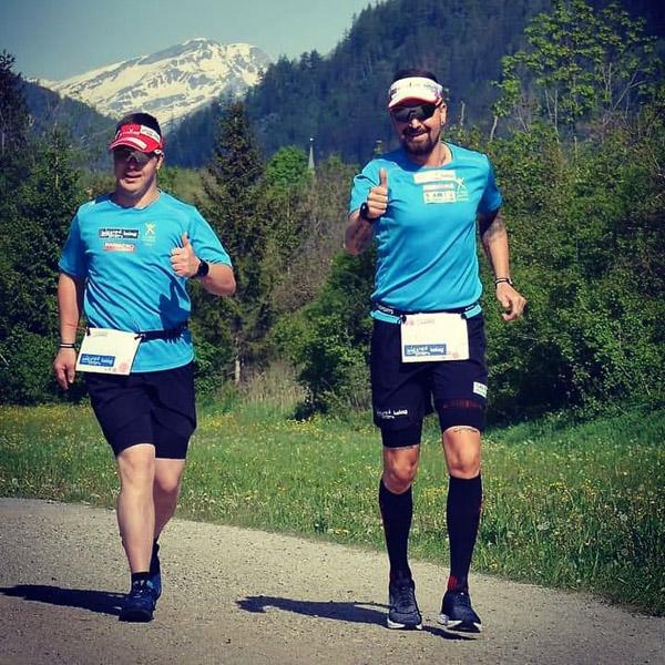 Alexander Radin und Dominik Pacher beim Kirschblüten Lauf zugunsten der Kärntner Kinderkrebshilfe