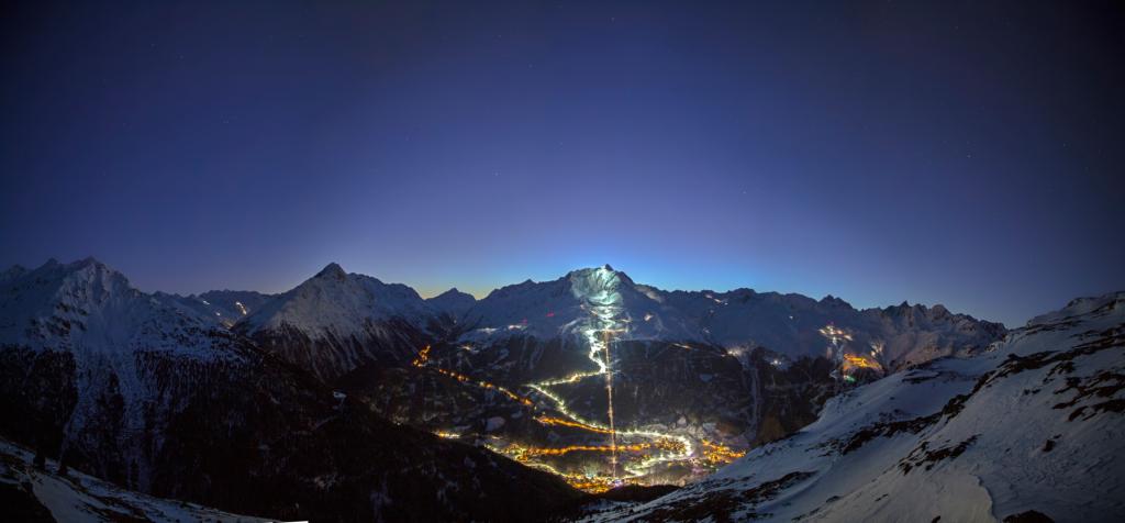 Skiweltcup - Sölden bei Nacht