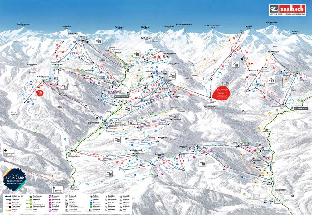 skigebiet saalbach hinterglemm pistenplan