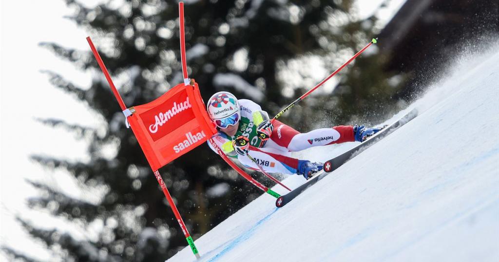 Super-G in Saalbach am 7.3.2021: Sieg für Marco Odermatt aus der Schweiz