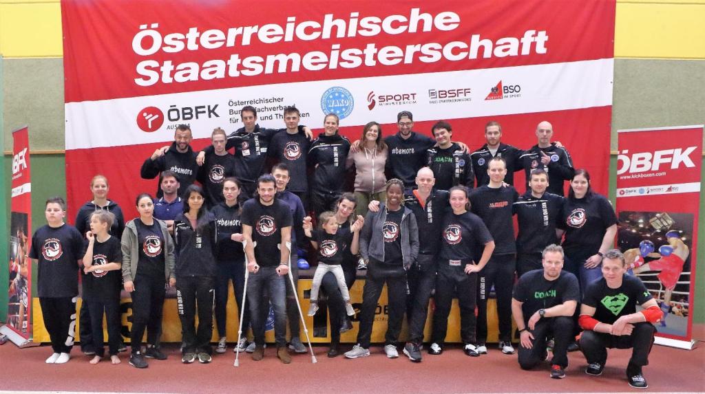Team TAE-KIBO bei den Österreichischen Staatsmeisterschaften im Kickboxen 2019