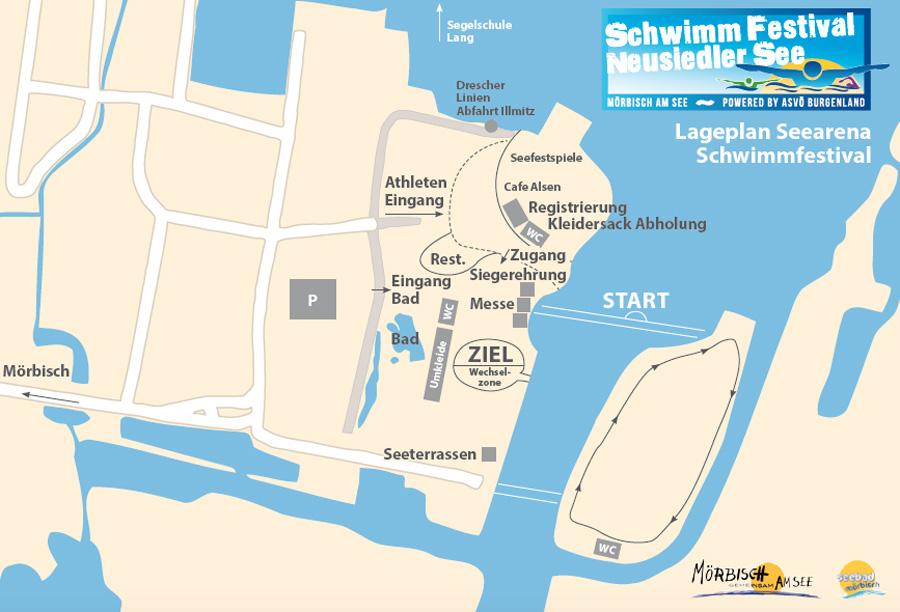 6. Schwimmfestival Neusiedler See Lageplan
