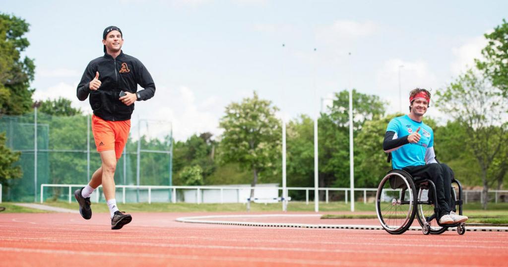 Dominic Thiem und Nico Langmann beim Wingsforlifeworldrun