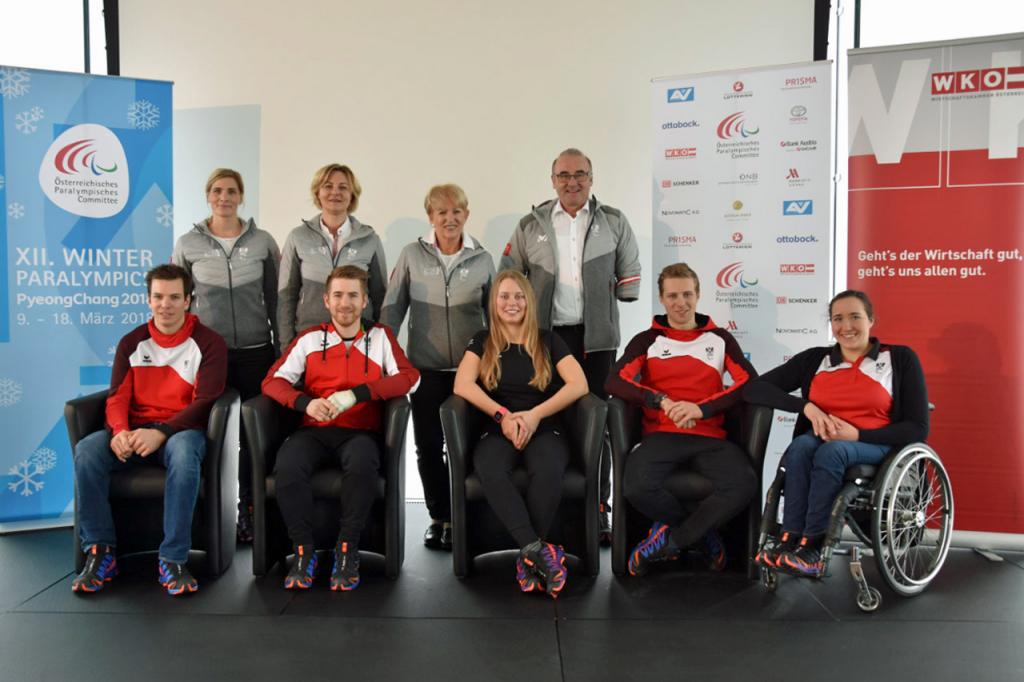 Paralympic Team Austria im Rahmen der Pressekonferenz am 20.2.2018 in Wien