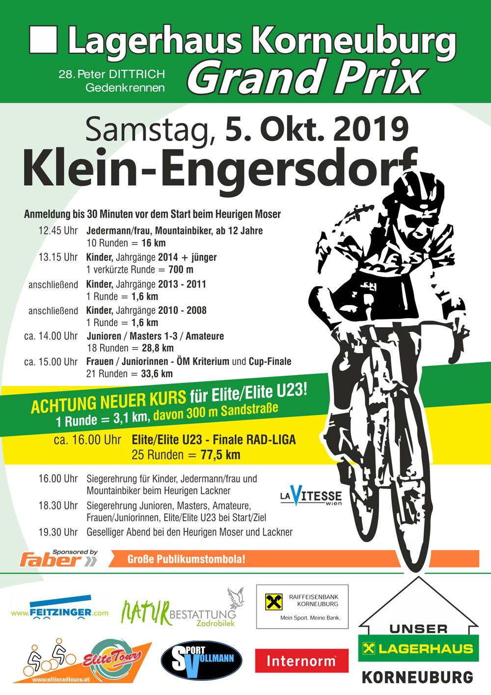 28. Peter-Dittrich-Gedenkrennen - Lagerhaus Korneuburg Grand Prix in Klein-Engersdorf am 5. Oktober 2019