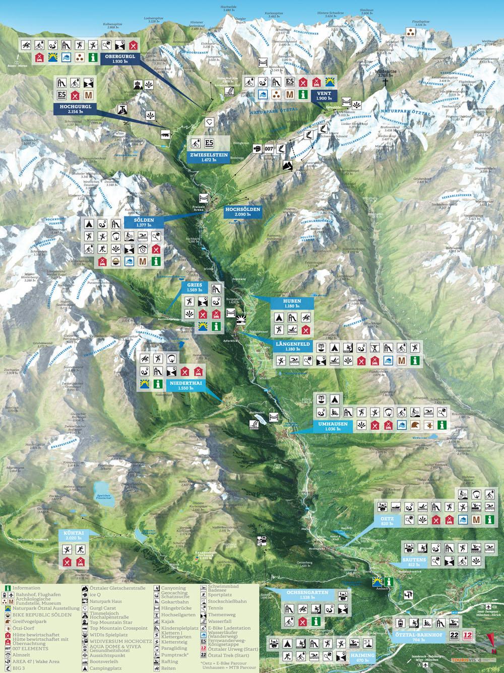 Ötztal Tirol Landkarte
